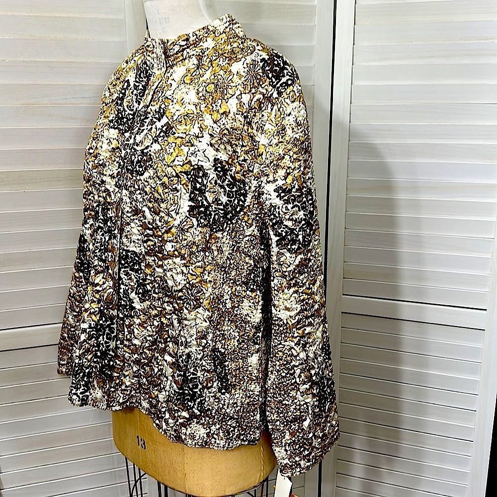 Ruby Rd. Jacket Size 2X Lightweight Brown Gold & … - image 5